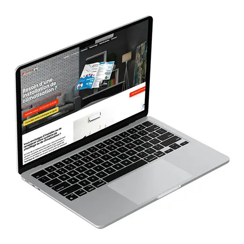 Exemple création site web entreprise climatisation